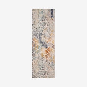 Webster Todd Runner Rug - Ivory / Orange