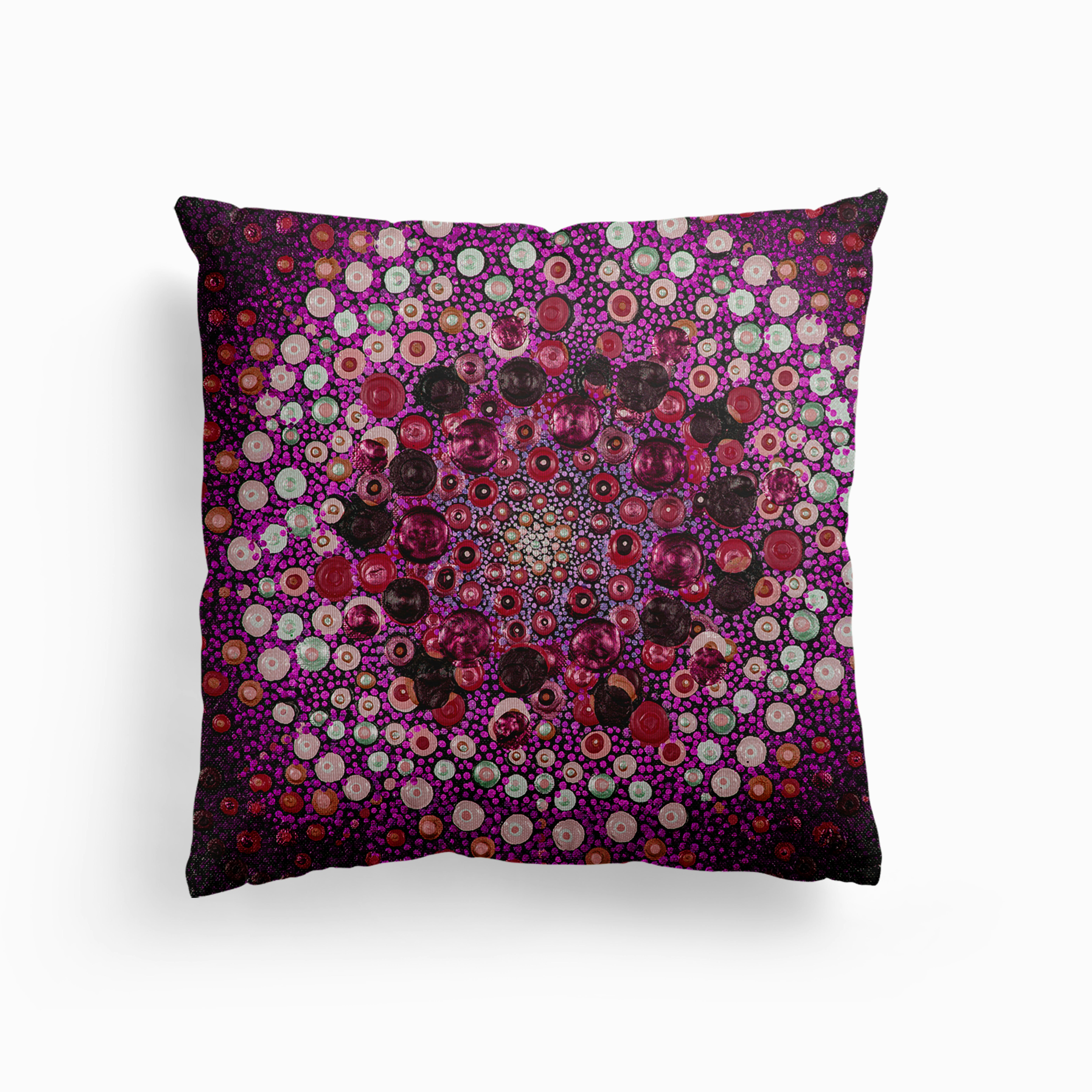 Red And Pink Canvas Kissen