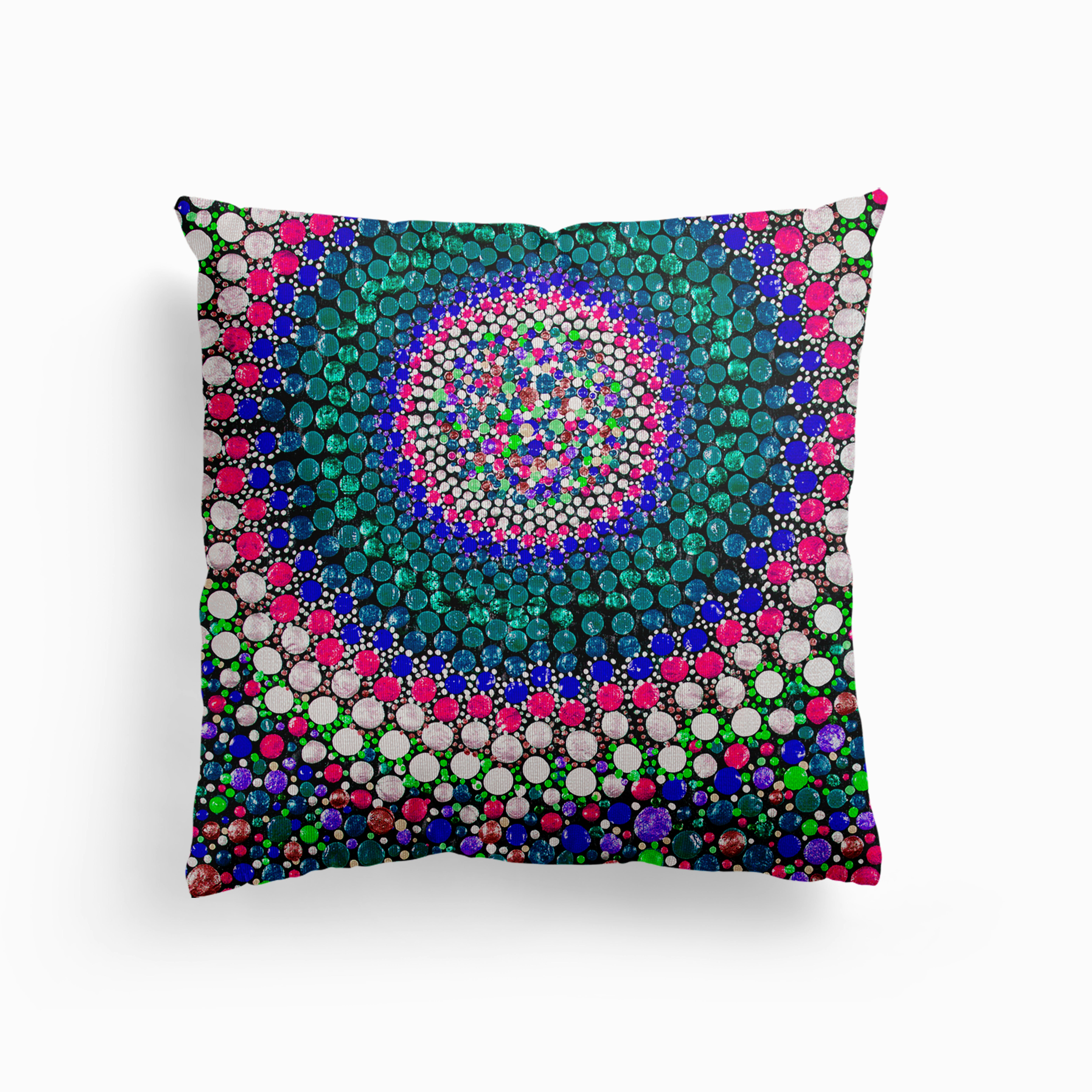 Deep Sea Coral Candy Canvas Cushion by Amy Diener