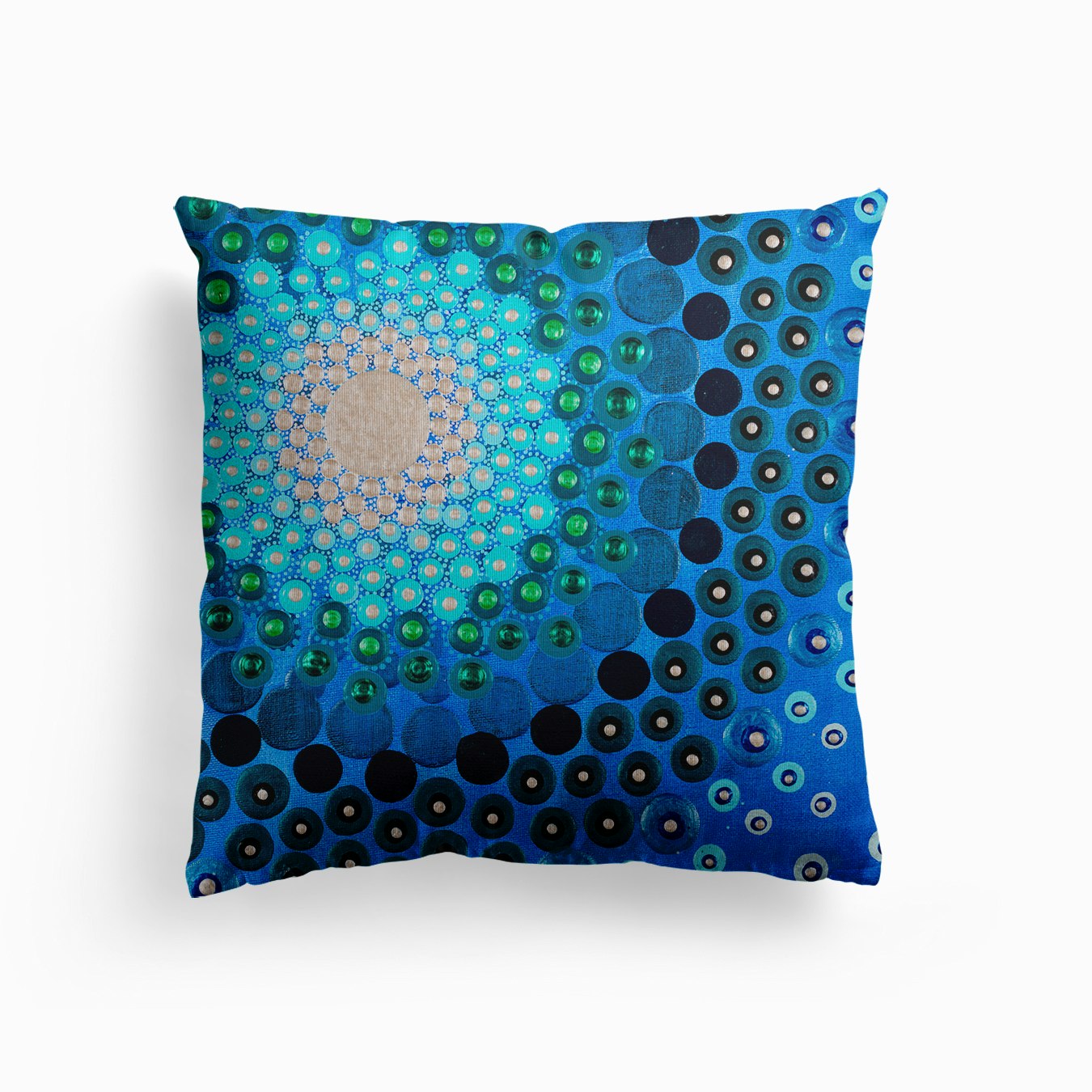 Vibrant Blue Canvas Kissen