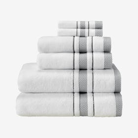 Enchasoft Turkish Towels - White - Set of 6