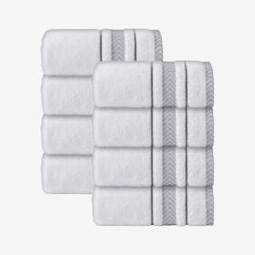 Enchasoft Turkish Washcloths - White - Set of 8