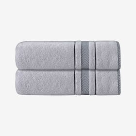 Enchasoft Turkish Bath Sheets - Silver - Set of 2