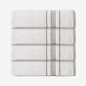 Enchasoft Turkish Bath Towels - Cream - Set of 4