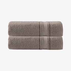 Enchasoft Turkish Bath Towels - Beige - Set of 2