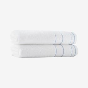 Monroe Turkish Bath Towels - White - Set of 2