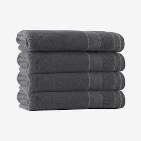 Monroe Turkish Bath Towels - Anthracite - Set of 4