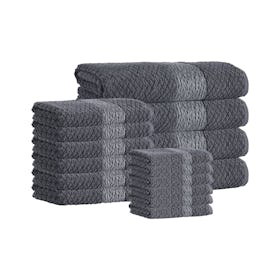 Anton Turkish Towels - Anthracite - Set of 16