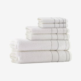 Monroe Turkish Towels - Cream - Set of 6