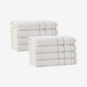 Monroe Turkish Hand Towels - Cream - Set of 8