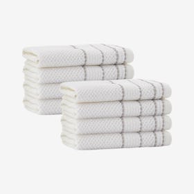 Monroe Turkish Washcloths - Cream - Set of 8