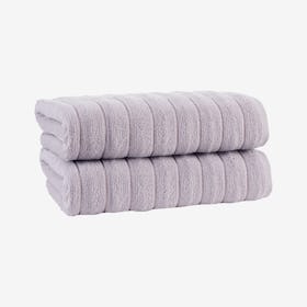 Vague Turkish Bath Sheets - Silver - Set of 2