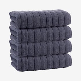 Vague Turkish Bath Towels - Anthracite - Set of 4