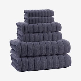 Vague Turkish Towels - Anthracite - Set of 6