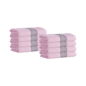 Anton Turkish Hand Towels - Pink - Set of 8