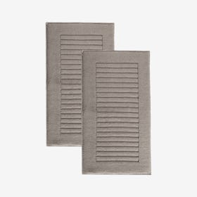 Vague Turkish Bath Mats - Beige - Set of 2