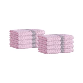 Anton Turkish Washcloths - Pink - Set of 8