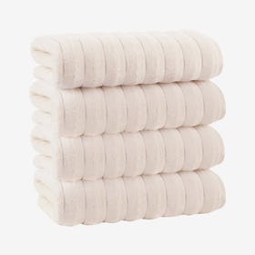 Vague Turkish Bath Towels - Cream - Set of 4