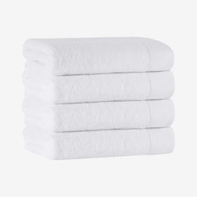 Signature Turkish Bath Towels - White - Set of 4