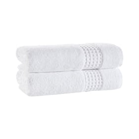 Ela Turkish Bath Towels - White - Set of 2