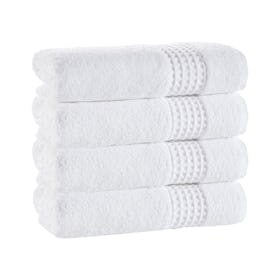 Ela Turkish Bath Towels - White - Set of 4