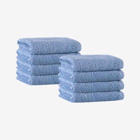 Signature Turkish Washcloths - Aqua - Set of 8