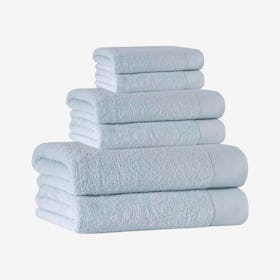 Signature Turkish Towels - Blue - Set of 6