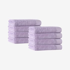 Signature Turkish Hand Towels - Lilac - Set of 8