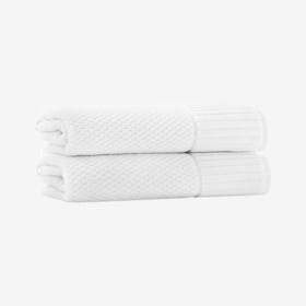 Timaru Turkish Bath Towels - White - Set of 2