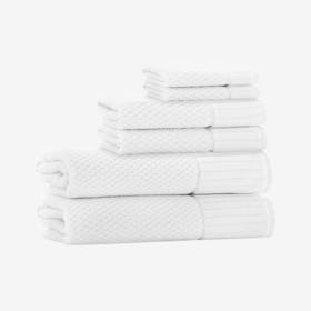 Timaru Turkish Towels - White - Set of 6
