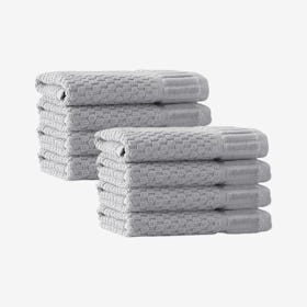 Timaru Turkish Washcloths - Silver - Set of 8