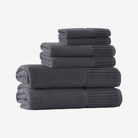 Timaru Turkish Towels - Anthracite - Set of 6