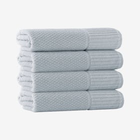 Timaru Turkish Bath Towels - Blue - Set of 4