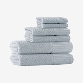 Timaru Turkish Towels - Blue - Set of 6