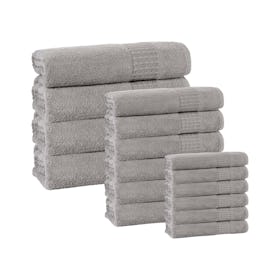 Ela Turkish Towels - Silver - Set of 16