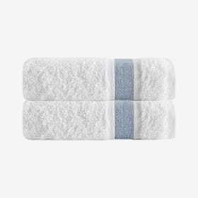 Unique Turkish Bath Towels - Blue - Set of 2