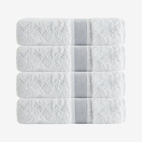 Unique Turkish Bath Towels - Silver - Set of 4
