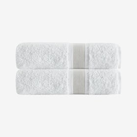 Unique Turkish Bath Towels - Beige - Set of 2