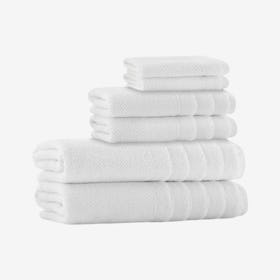 Veta Turkish Towels - White - Set of 6