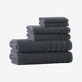 Veta Turkish Towels - Anthracite - Set of 6