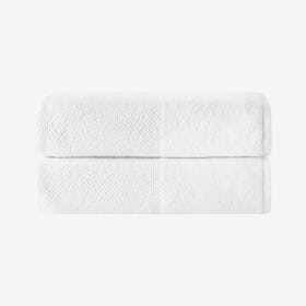 Incanto Turkish Bath Towels - White - Set of 2