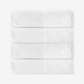 Incanto Turkish Bath Towels - White - Set of 4