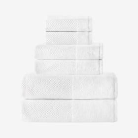 Incanto Turkish Towels - White - Set of 6