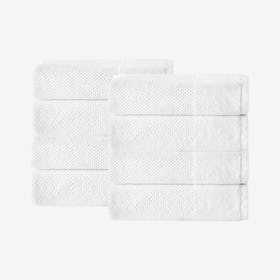 Incanto Turkish Hand Towels - White - Set of 8