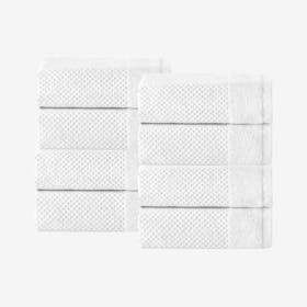 Incanto Turkish Washcloths - White - Set of 8