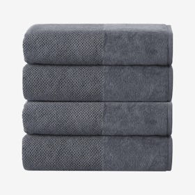 Incanto Turkish Bath Towels - Anthracite - Set of 4
