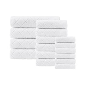 Gracious Turkish Towels - White - Set of 16