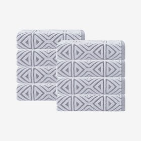 Glamour Turkish Hand Towels - Anthracite - Set of 8