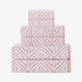 Glamour Turkish Towels - Pink - Set of 6