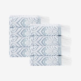 Laina Turkish Washcloths - Turquoise - Set of 8